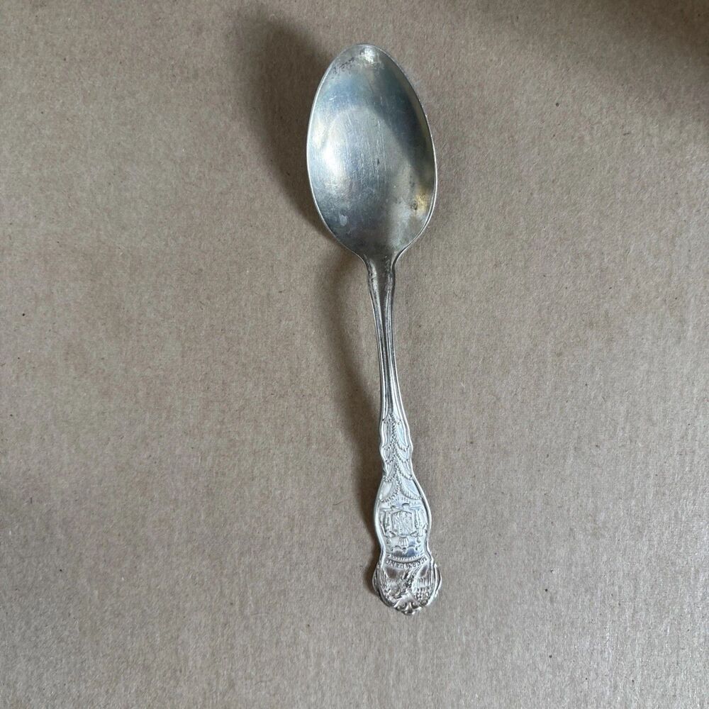 WM Rogers Silver Plate State Souvenir Spoon Maryland 6 Inches Vintage